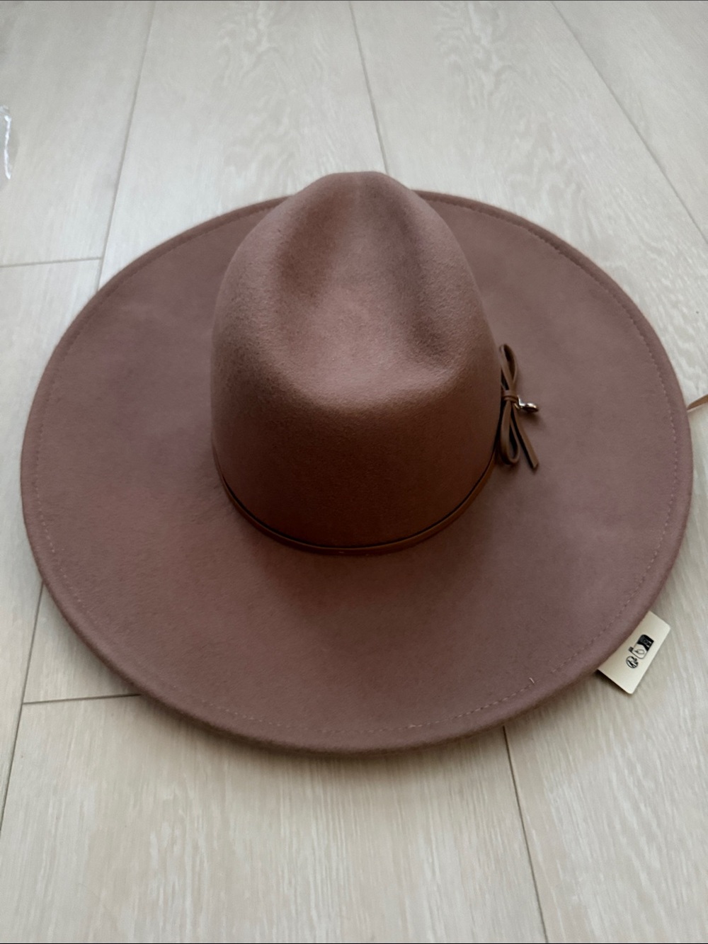 Ted Baker Abbiiio Bow Wool Wide-Brim Felt Fedora in Dark Brown - Picture 8 of 11